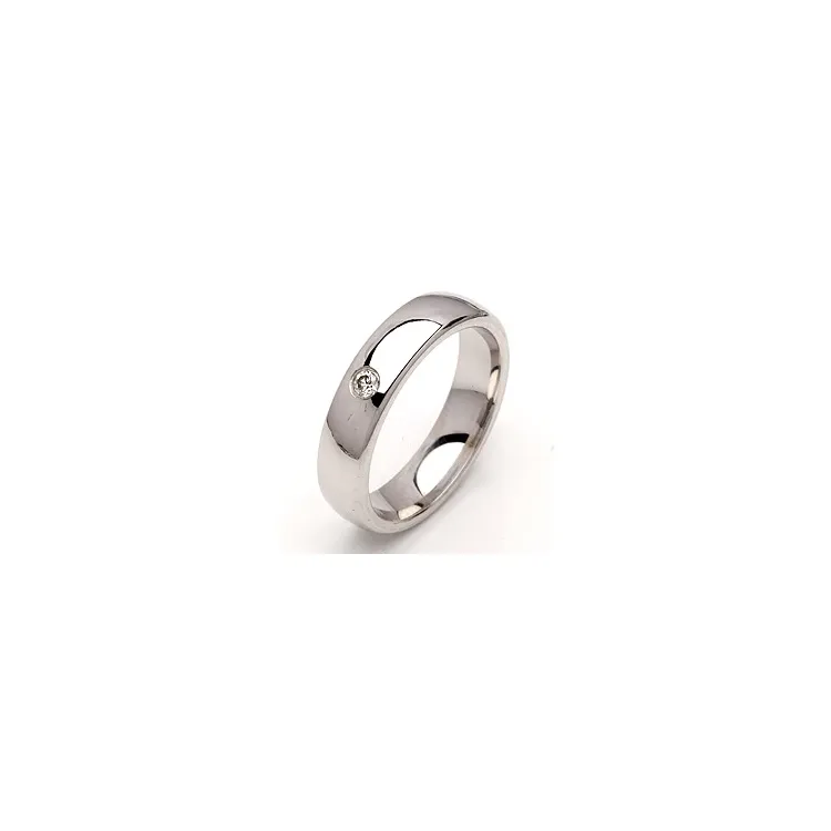 Giftering i sølv 0,05 ct