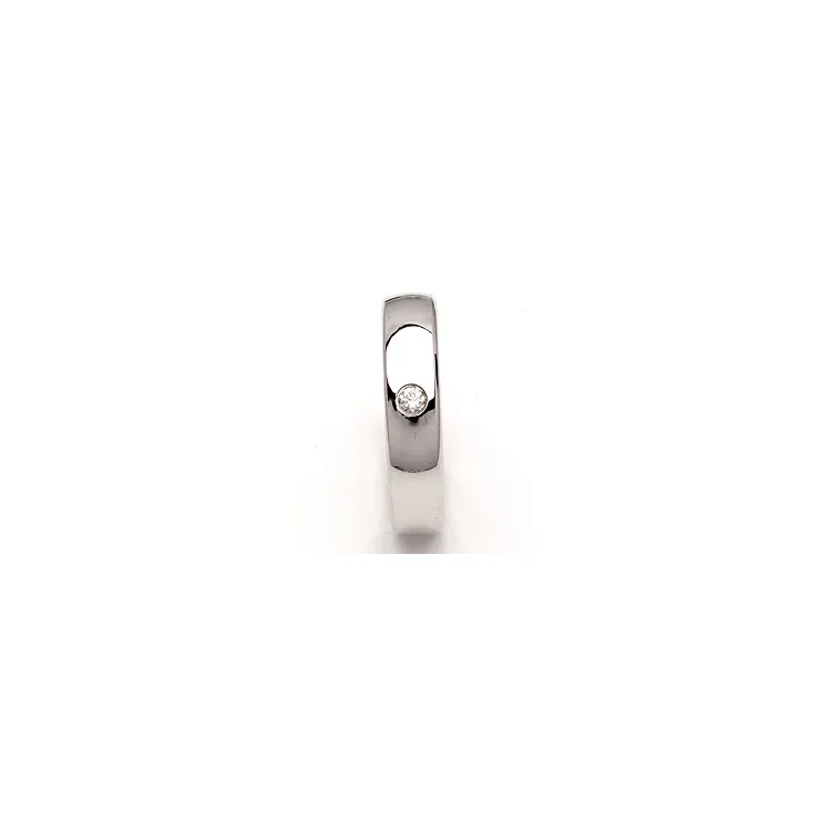 Giftering i sølv 0,05 ct