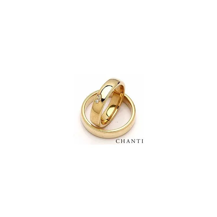 hjerte gifteringer i 9 karat gull 0,037 ct - par