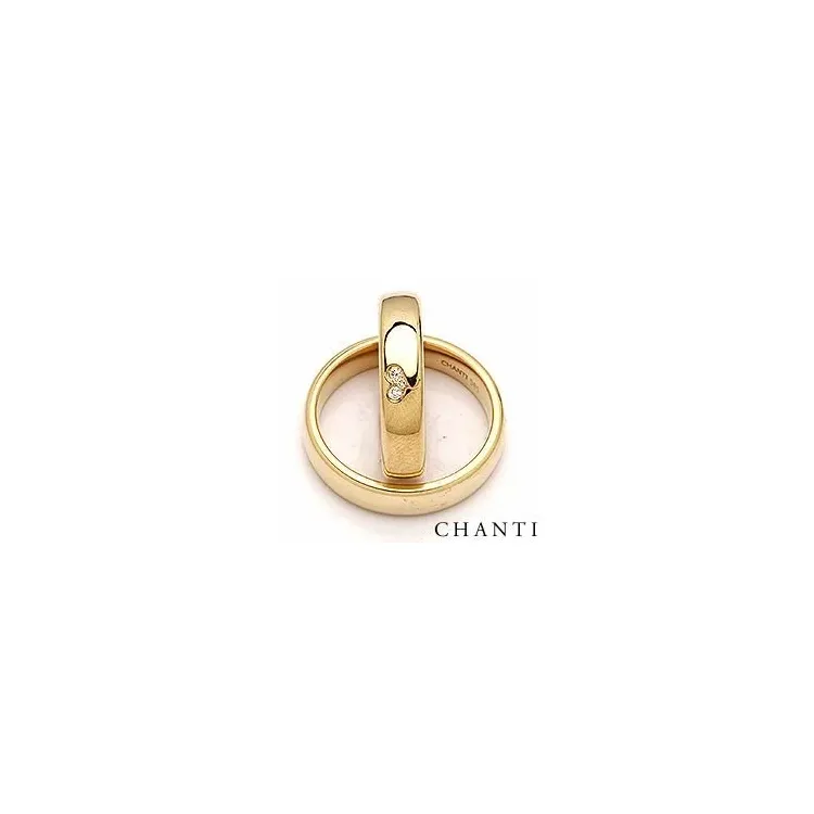 hjerte gifteringer i 9 karat gull 0,037 ct - par