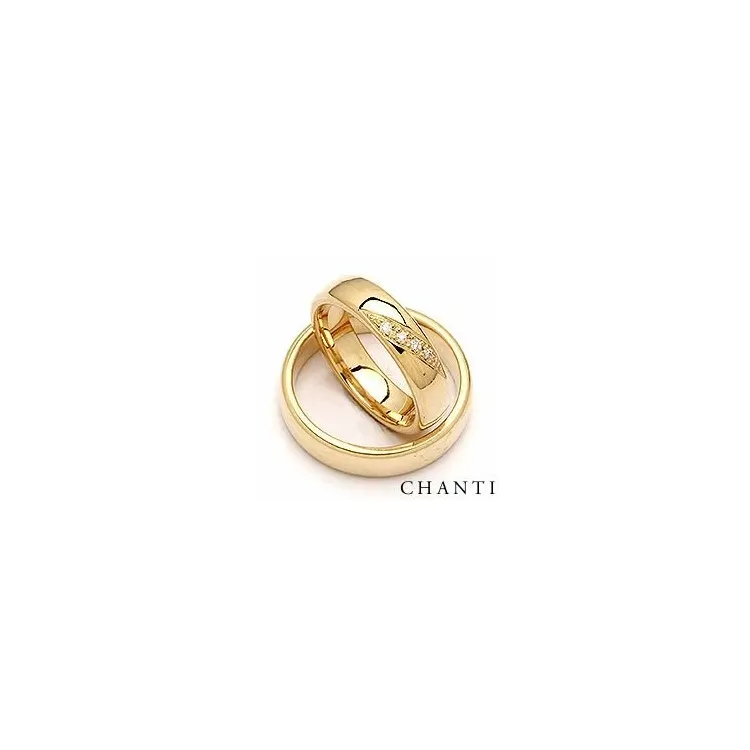 Gifteringer i 9 karat gull 0,04 ct