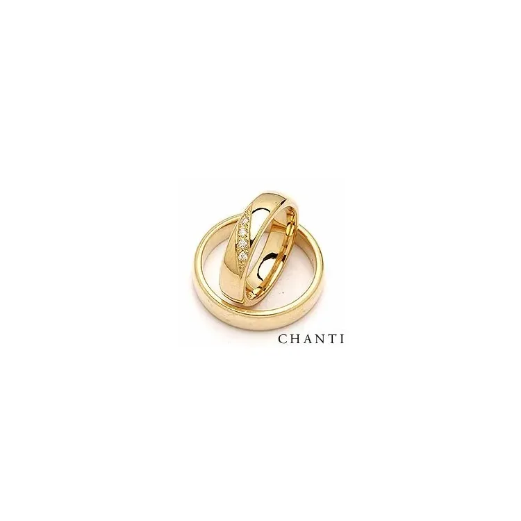 Gifteringer i 9 karat gull 0,04 ct