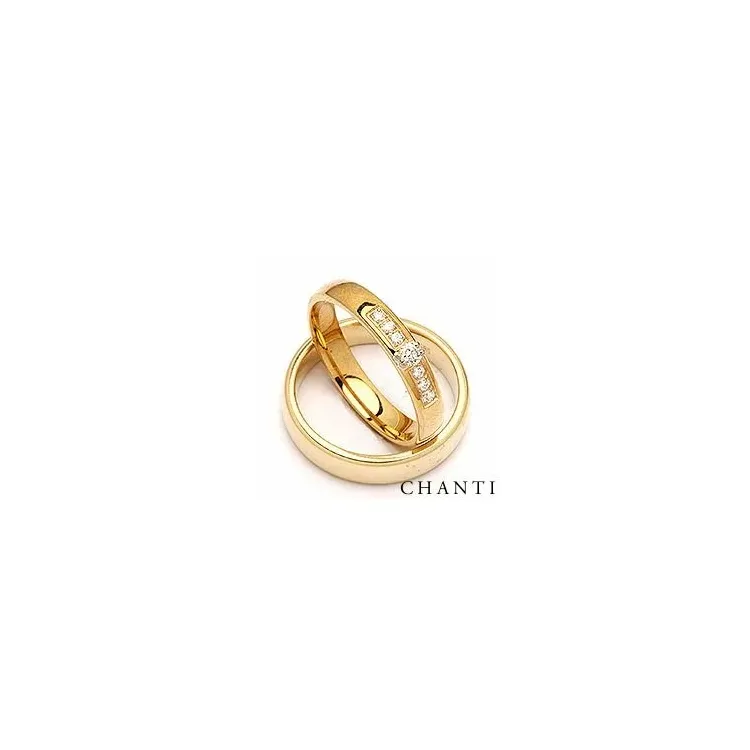 gifteringer i 9 karat gull 0,189 ct - par