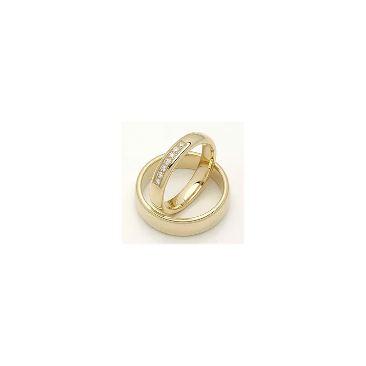 Gifteringer i 14 karat gull 0,116 ct