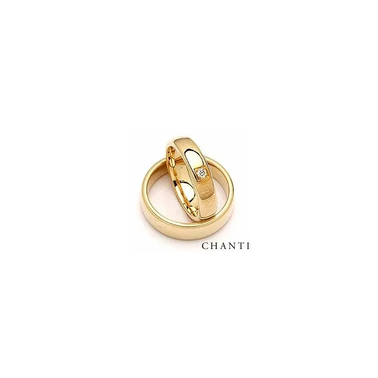 ovale diamant gifteringer i 14 karat gull 0,05 ct - par