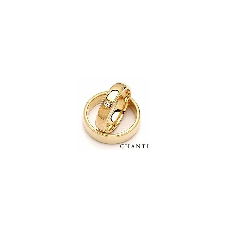 ovale diamant gifteringer i 14 karat gull 0,05 ct - par