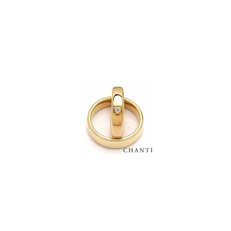 ovale diamant gifteringer i 14 karat gull 0,05 ct - par