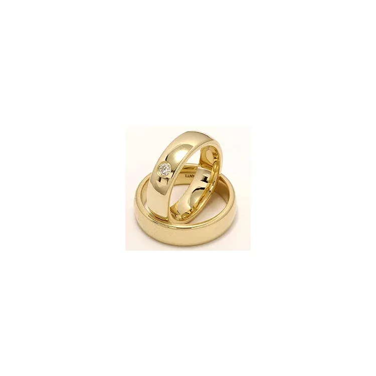 Gifteringer i 9 karat gull 0,10 ct