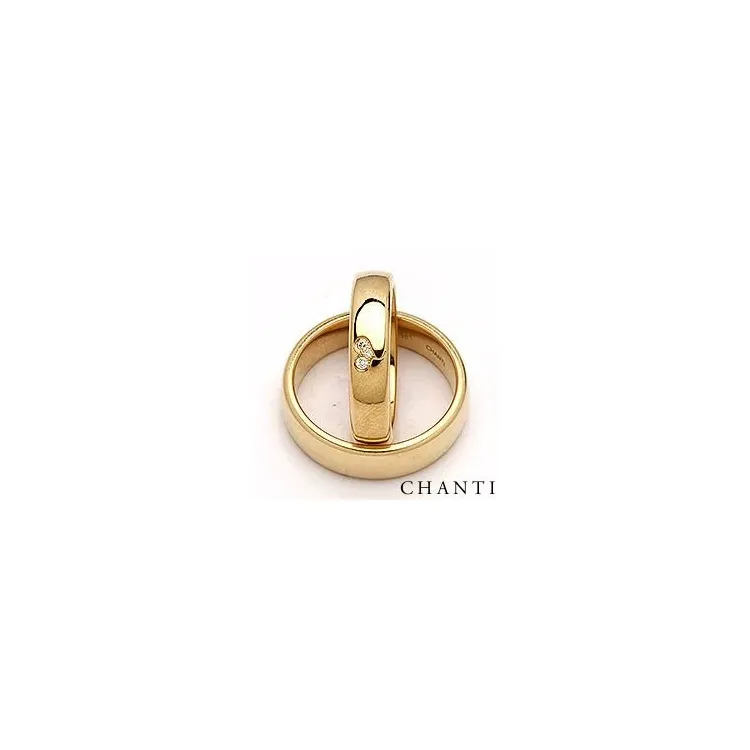 hjerte gifteringer i 9 karat gull 0,037 ct - par