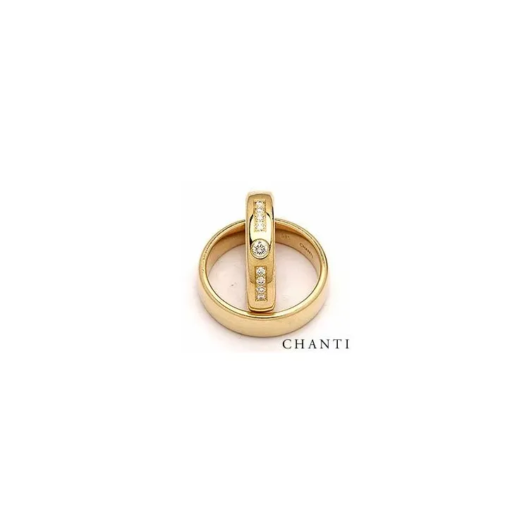 diamant gifteringer i 9 karat gull 0,20 ct - par