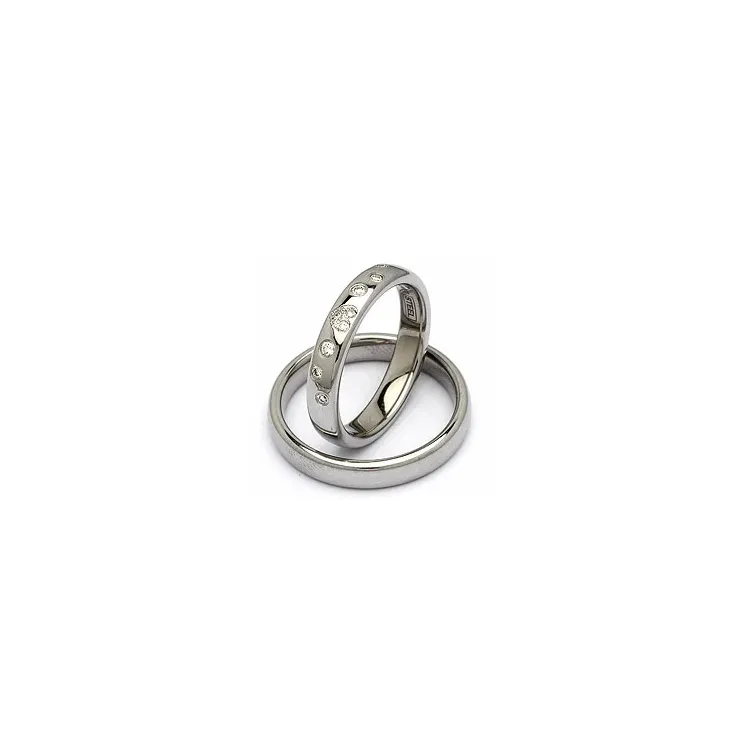 Gifteringer i stål 0,13 ct