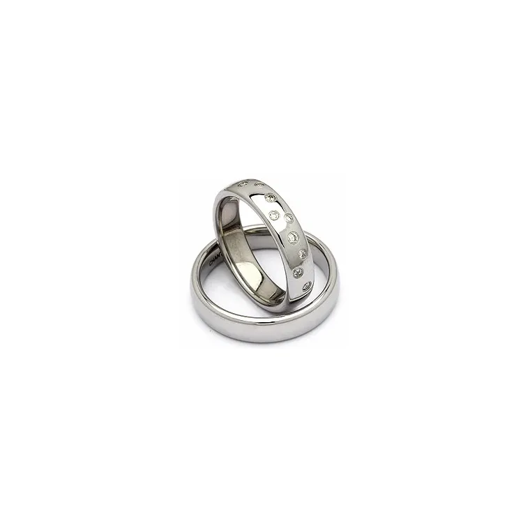 Gifteringer i stål 0,126 ct