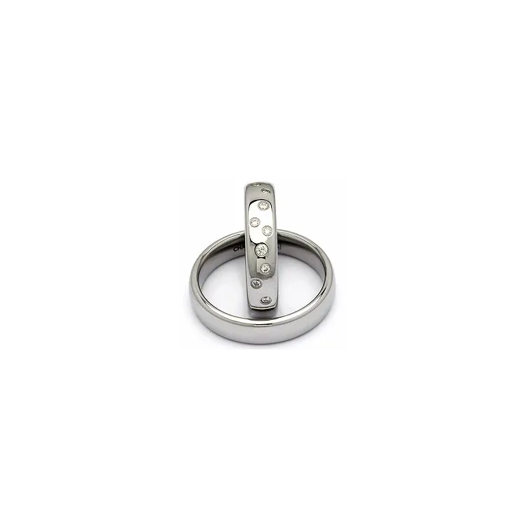 Gifteringer i stål 0,126 ct
