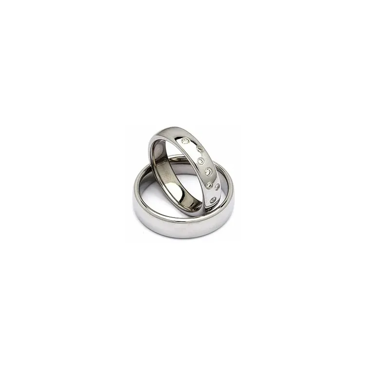 Gifteringer i stål 0,126 ct