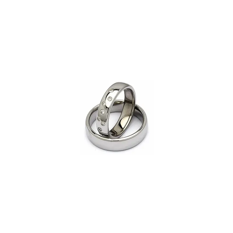 Gifteringer i stål 0,126 ct