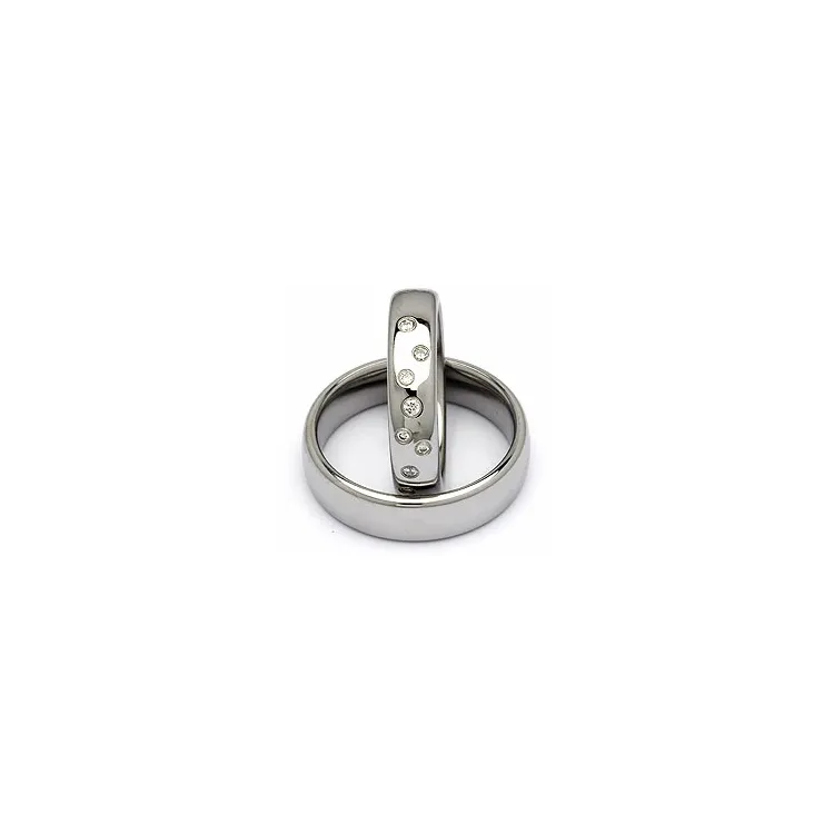 Gifteringer i stål 0,126 ct