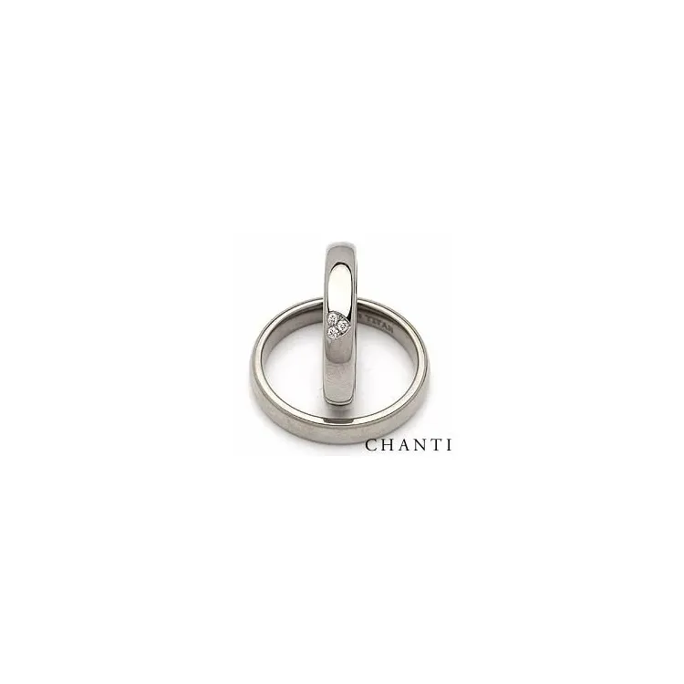 Gifteringer i titanium 0,03 ct