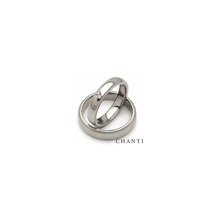 Gifteringer i titanium 0,03 ct