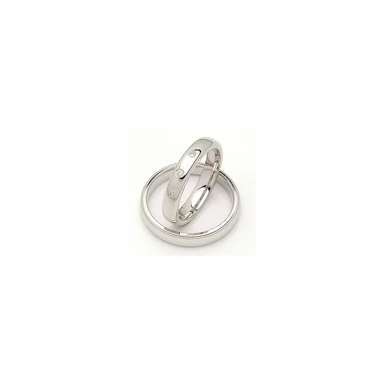 Gifteringer i 14 karat hvitt gull 0,045 ct