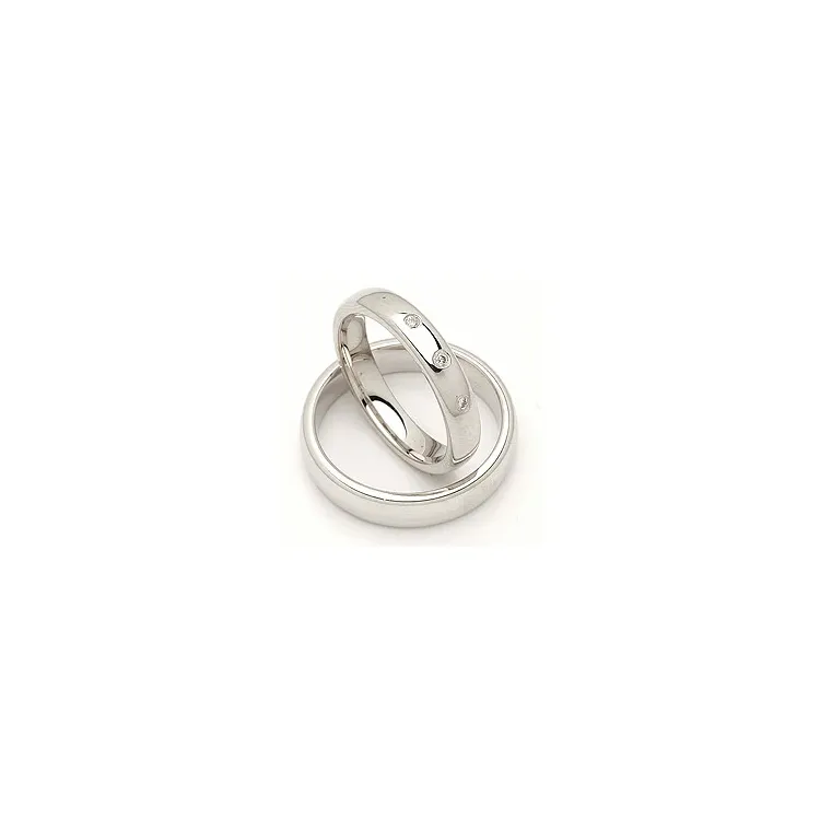 Gifteringer i 14 karat hvitt gull 0,045 ct