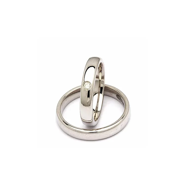Gifteringer i sølv 0,05 ct