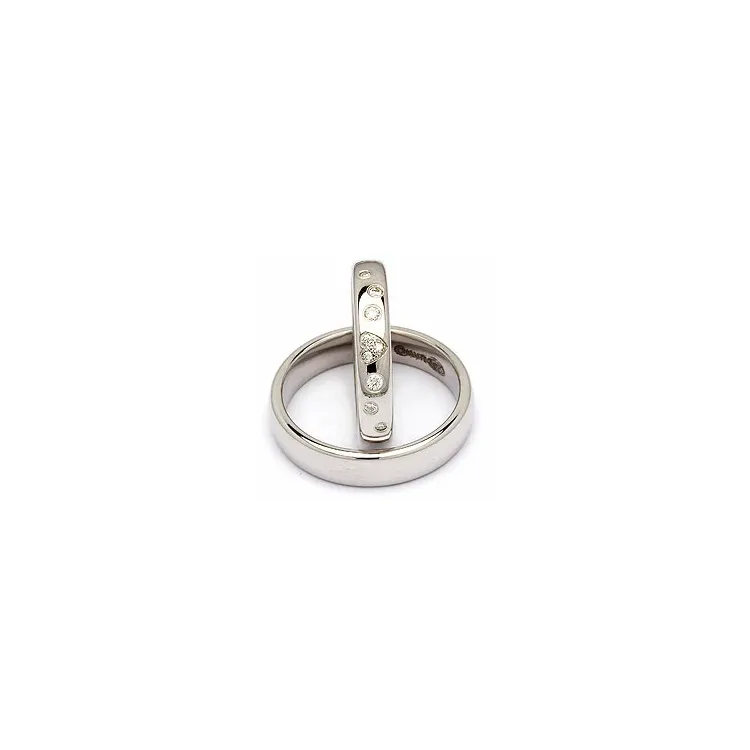 Gifteringer i sølv 0,13 ct