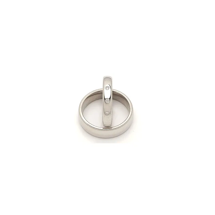 Gifteringer i sølv 0,045 ct