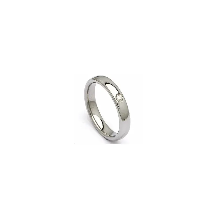 Giftering i stål 0,05 ct