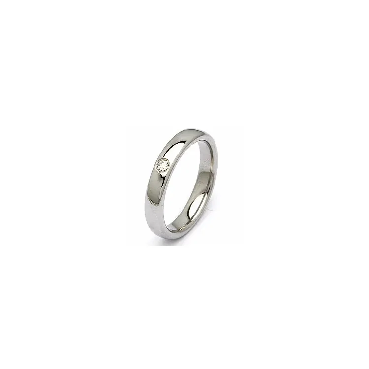 Giftering i stål 0,05 ct