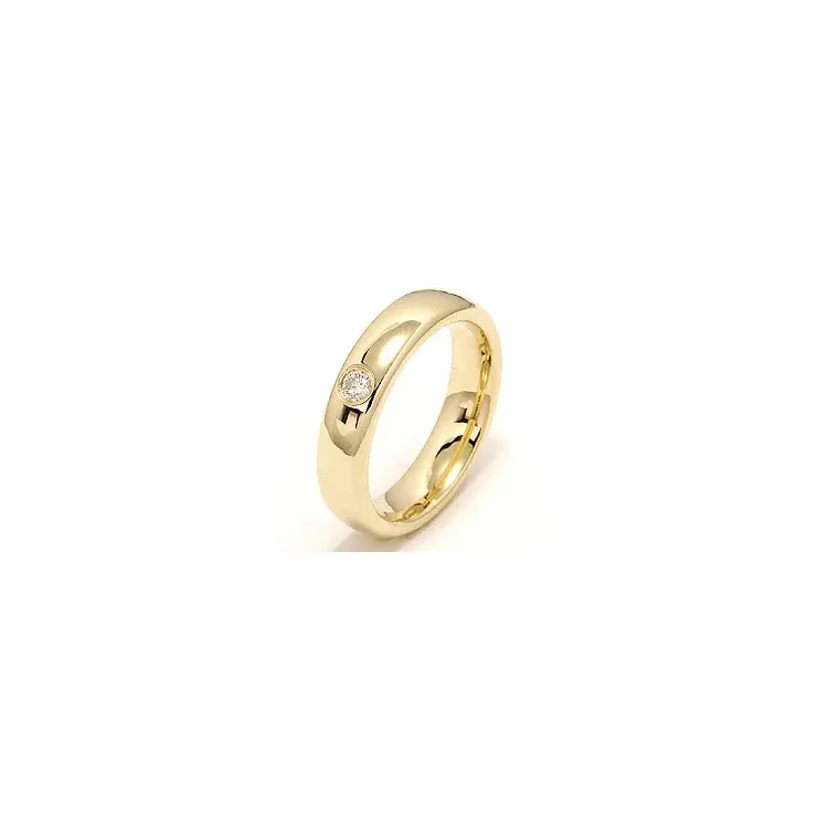 briljant giftering i 14 karat gull 0,10 ct