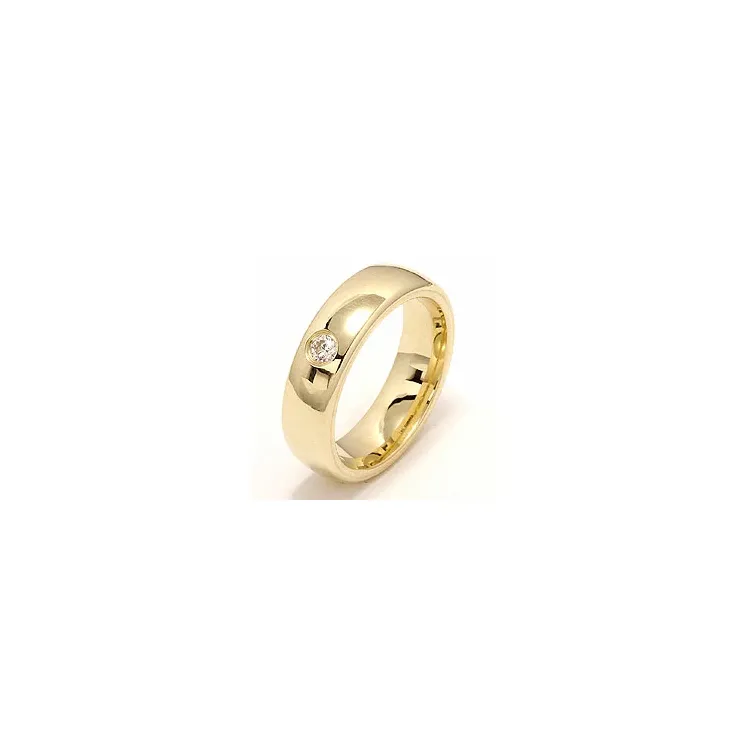 Giftering i 9 karat gull 0,10 ct