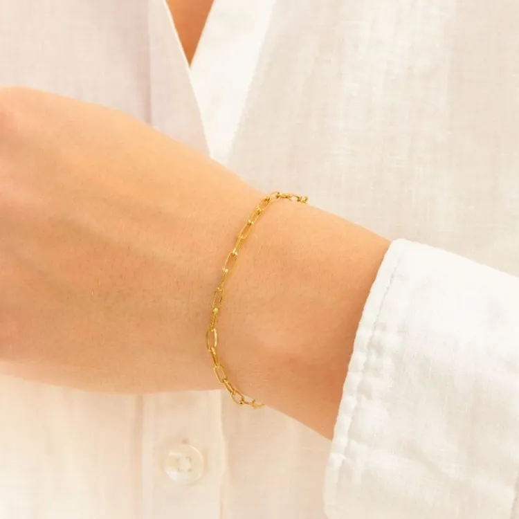 vanntett armbånd i forgylt stål  x 3 mm  - OCEANA