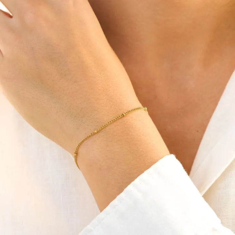 vanntett kule armbånd i forgylt stål 16+5 cm x 2,0 mm  - OCEANA