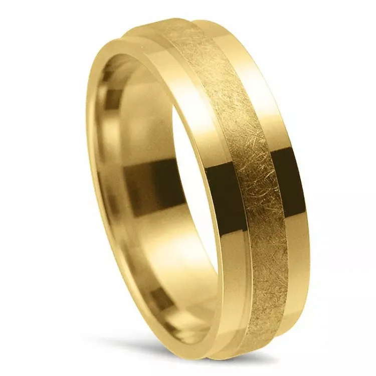 Bred giftering i 14 karat gull