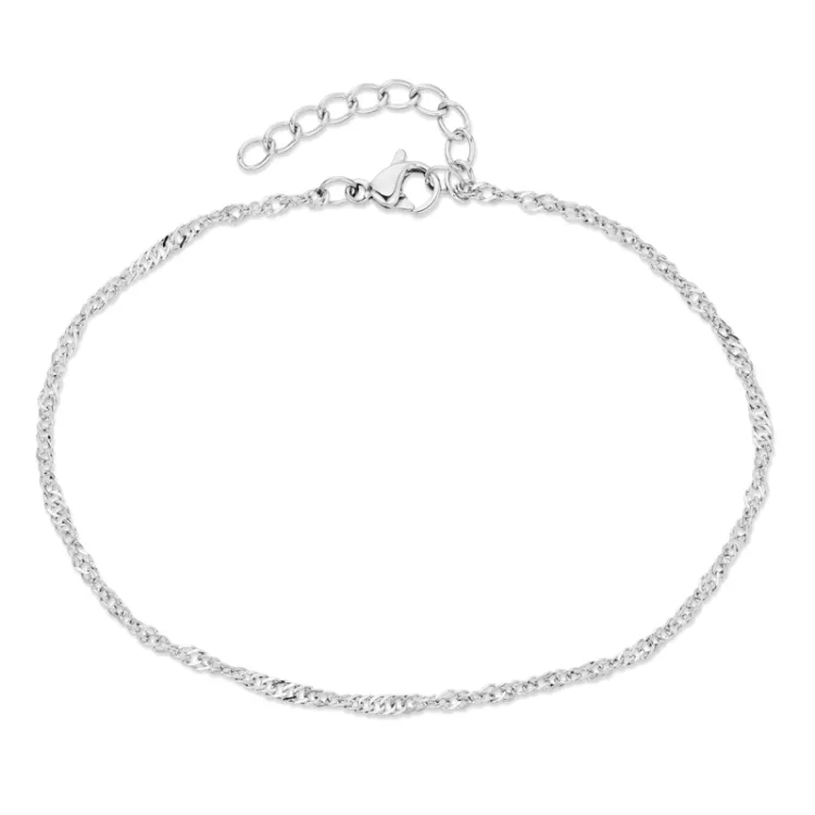 vanntett singapore armbånd i stål  x 2,0 mm  - OCEANA