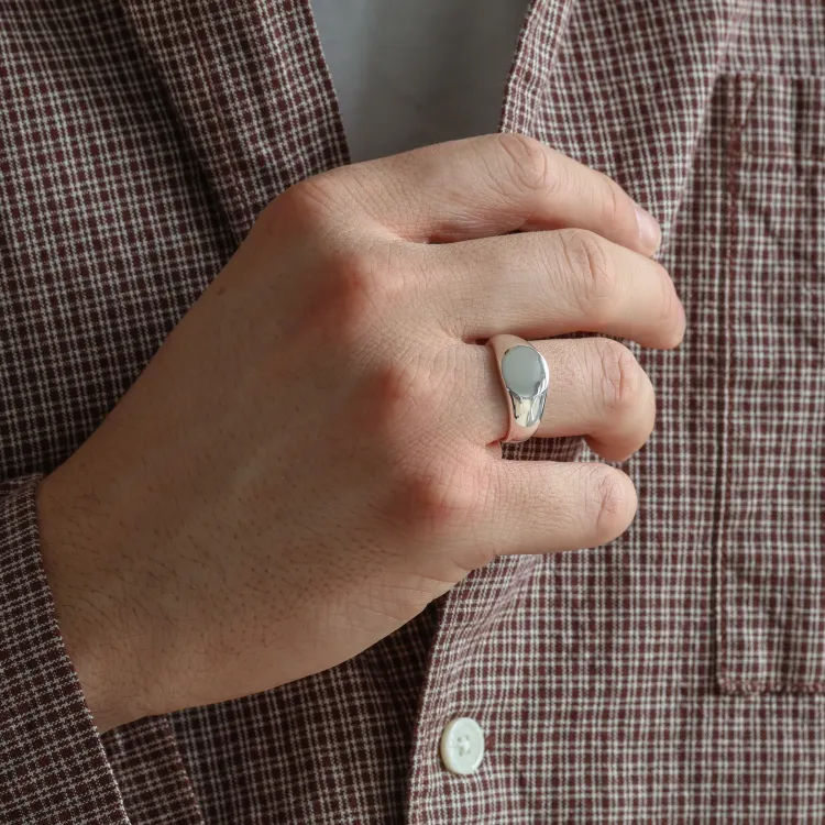 vanntett oval ring i stål