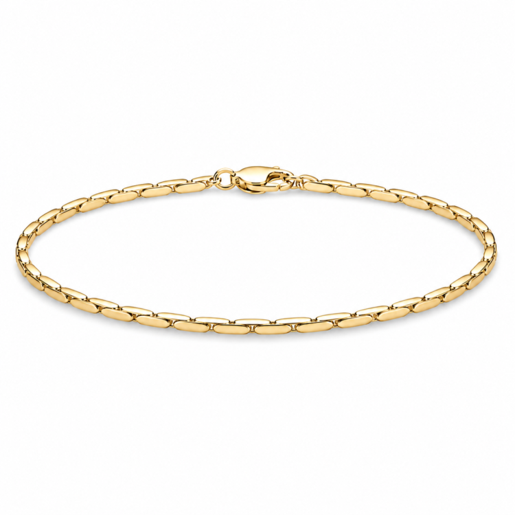 vanntett armbånd i forgylt stål  x 1,5 mm 