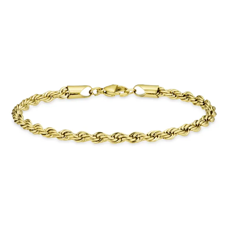 vanntett armbånd i forgylt stål  x 3,50 mm 