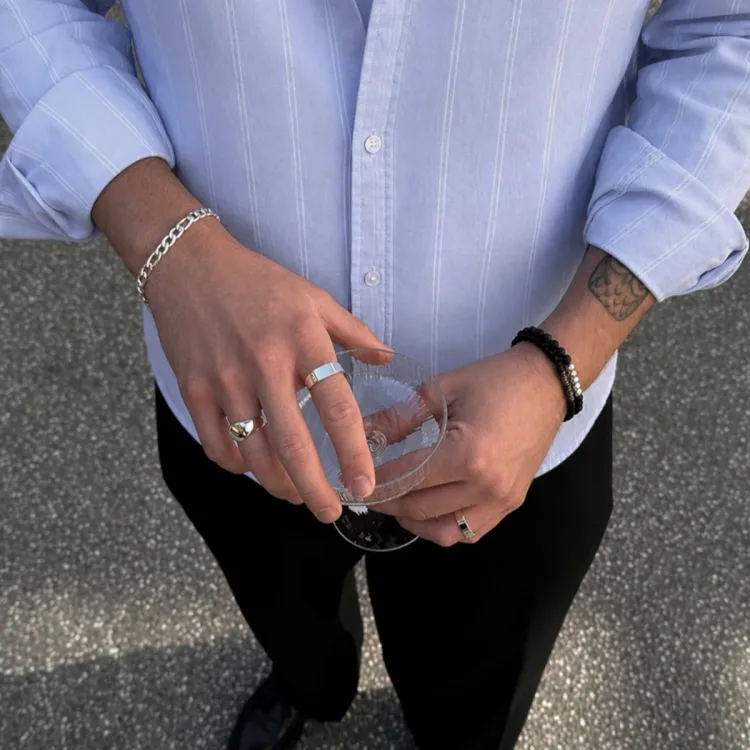 vanntett armbånd i stål  x 5,0 mm 
