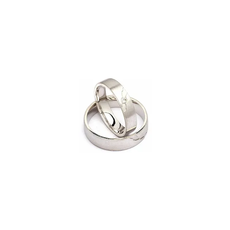 Gifteringer i sølv 0,035 ct