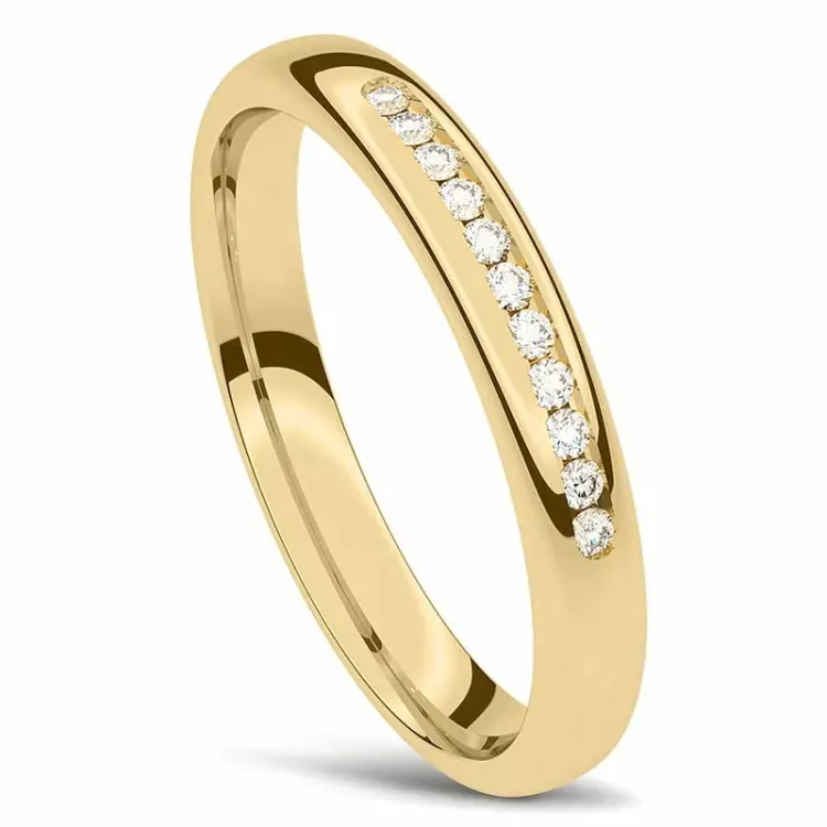diamant giftering i 14 karat gull 0,008 ct