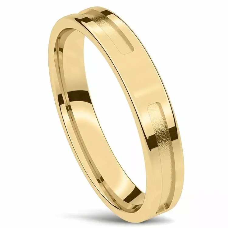 blank giftering i 14 karat gull