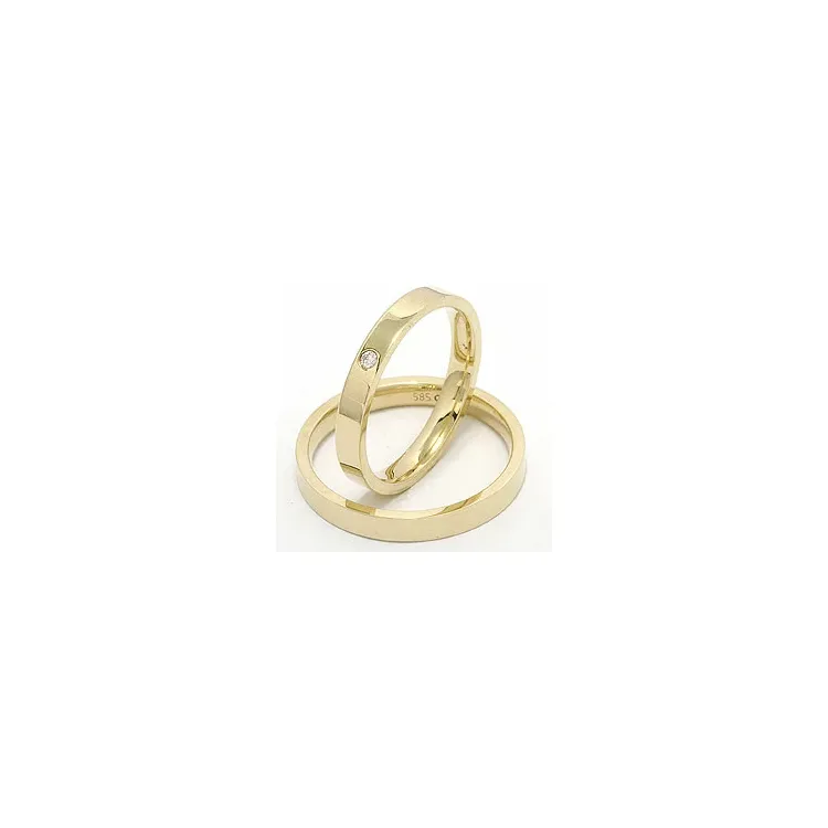 Gifteringer i 9 karat gull 0,02 ct