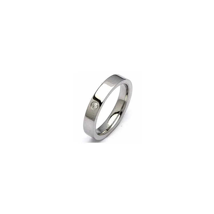 Giftering i stål 0,05 ct