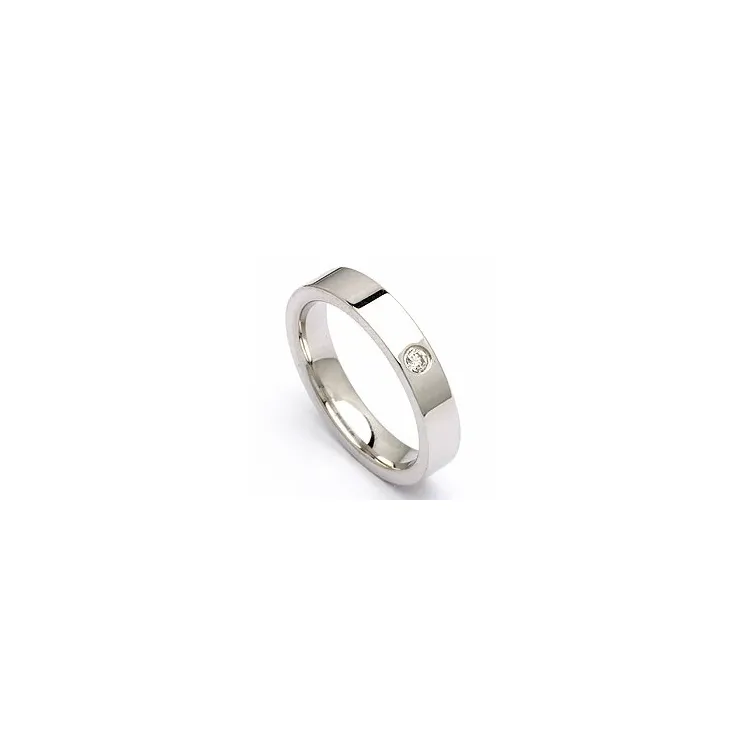Giftering i sølv 0,05 ct