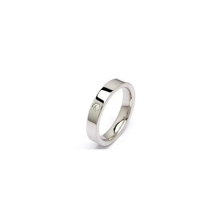 Giftering i sølv 0,05 ct