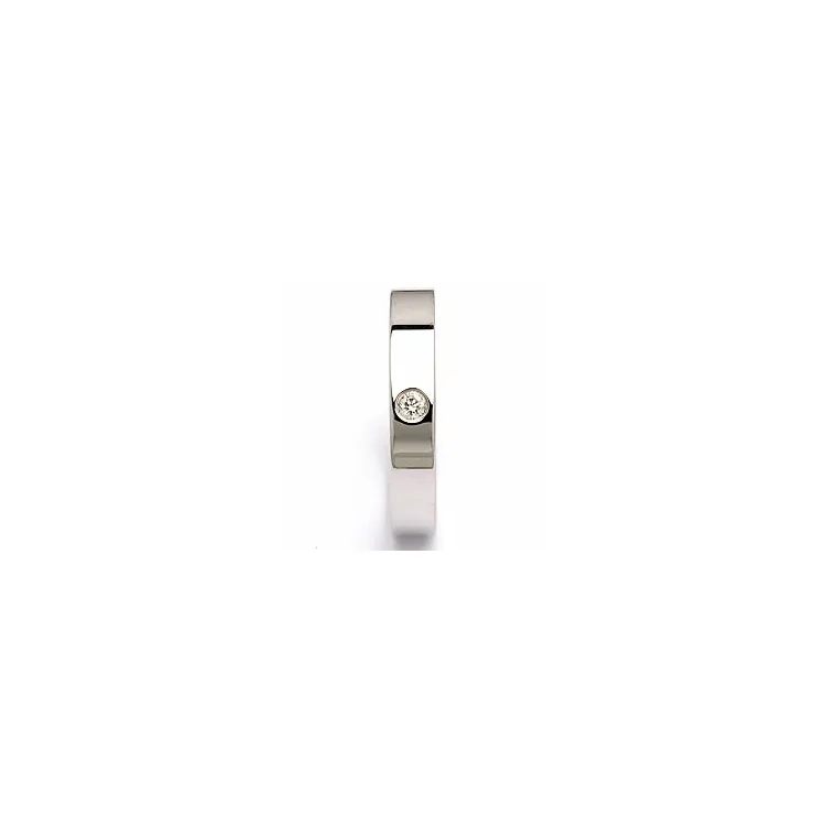 Giftering i sølv 0,05 ct
