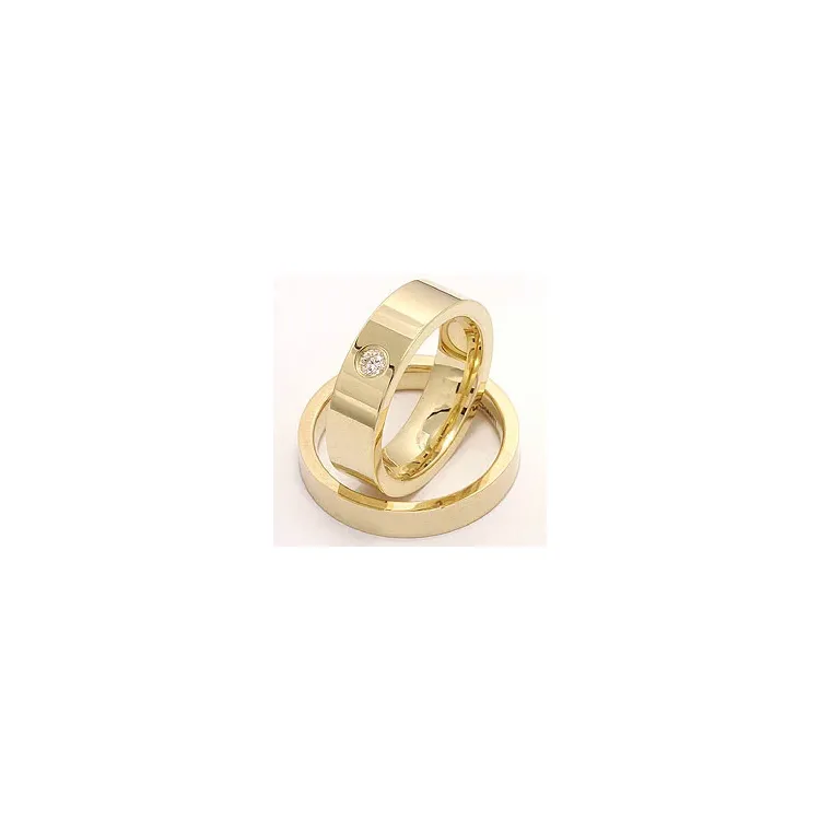 Gifteringer i 9 karat gull 0,10 ct