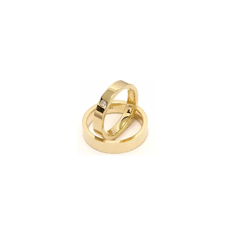 Gifteringer i 9 karat gull 0,02 ct