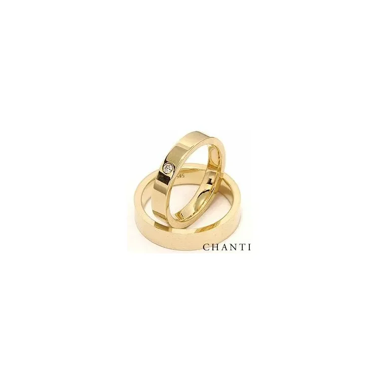 Gifteringer i 9 karat gull 0,05 ct